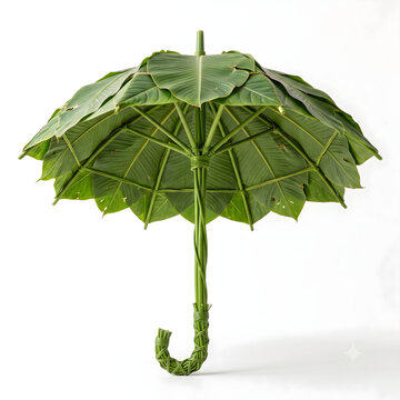 Umbrella Made With Leaf 