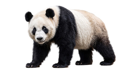 Giant panda walking on white background, isolated on transparent background © PNG Studio 99