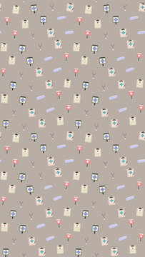 Seamless Pattern of Medical Icons