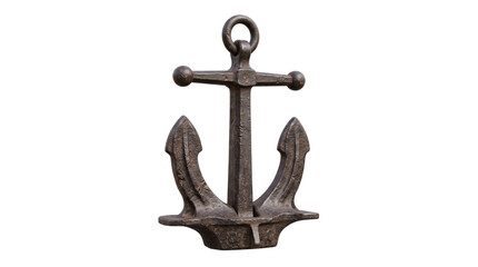 Rusty metal anchor isolated on white isolated on transparent background © PNG Studio 99