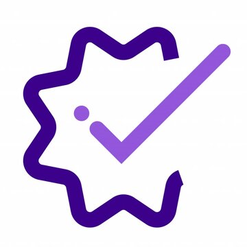 Verified Check Out animation icon for social media, presentations, videos, websites. Alpha Channel