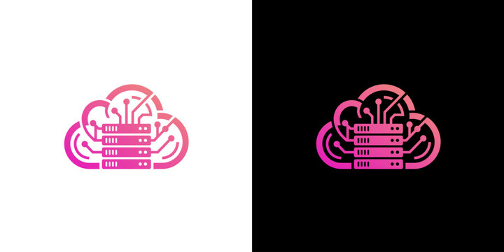 Cloud Computing And Server Technology Logo