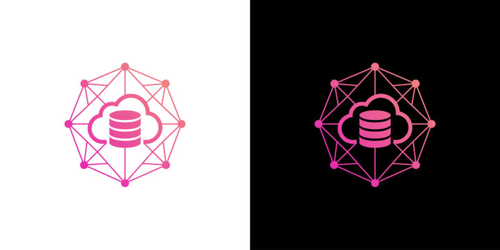 Decentralized Cloud Database Network Technology Logo Icon