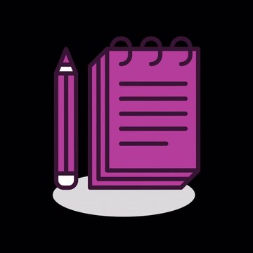 Note Taking and Study Planning Animation with Notebook and Pencil