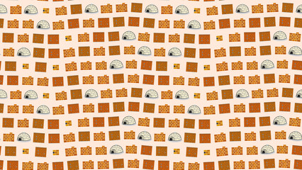 Igloos and Brick Walls Pattern © neneng