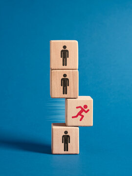 Employee turnover, resignation, brain drain, career move, workplace departure and agility concept