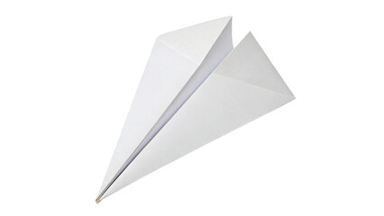 Geometric origami paper airplane sculpture creative craft toy object isolated on transparent background © Olga