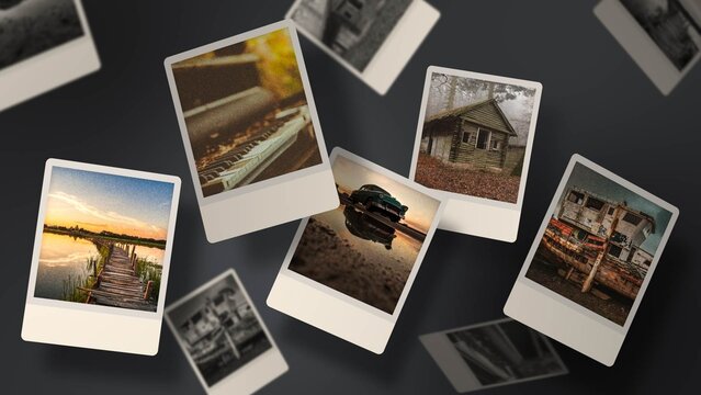 Modern Polaroid Photo Media Display