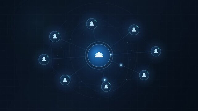 Digital network interface connecting global users to a central hub
