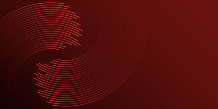 Abstract Dark Red Background with Curved Lines and Modern Gradient Design. Suit for banner, web, brochure, pamflet and presentation