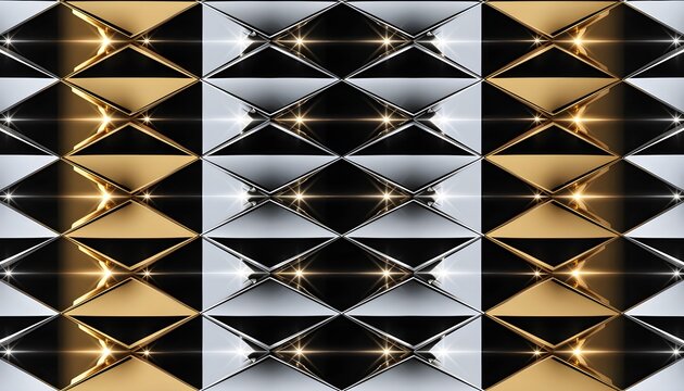 Abstract geometric pattern of alternating gold