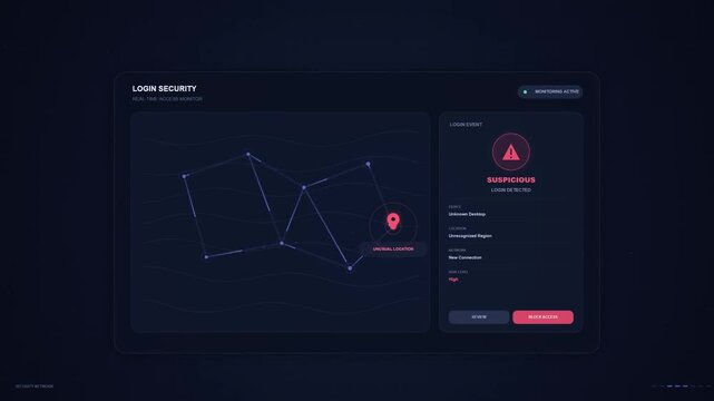 Cyber security admin dashboard displaying global network map data