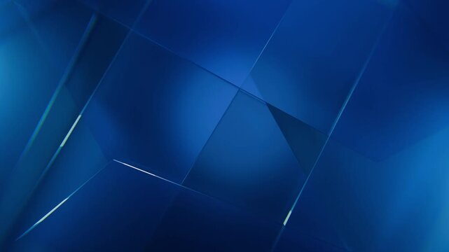 Blue glass facets abstract background seamless loop