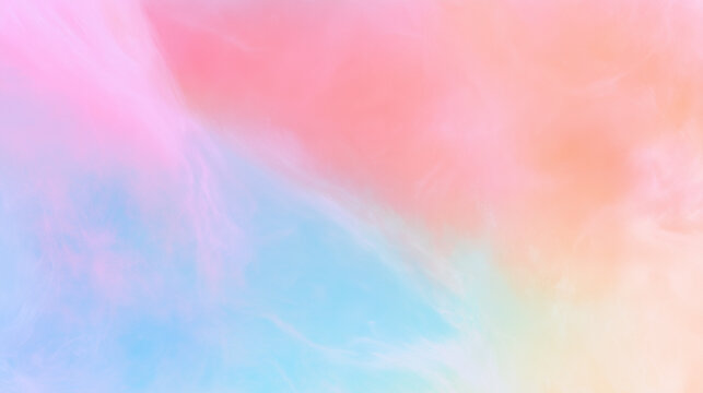 Colorful pastel watercolor background texture with soft gradient blend of mint turquoise pink and peach