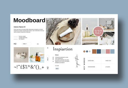 Clean Mood Board Template