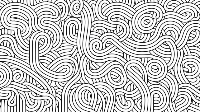 Monochromatic abstract background, with dense flowing, parallel lines and, circular swirls