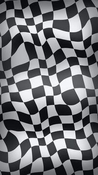 Wavy checkerboard pattern motion graphic background loop