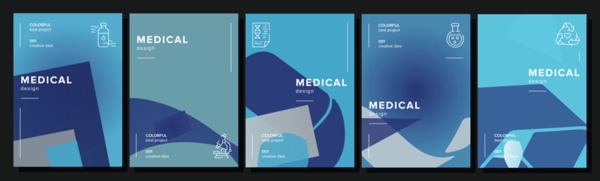 Business blocking brochure medical abstract geometric a4 poster. mobile science, agency shades, aesthetic webpage, different warm vector medical background illustration