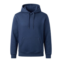 Classic navy blue hoodie sweatshirt mockup © BTG