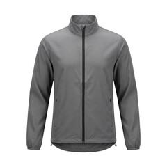 Men grey sports windbreaker running jacket © BTG