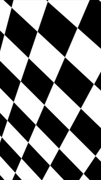 Hypnotic black and white optical illusion animation