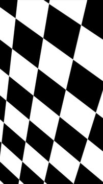 Hypnotic black and white distorting geometric pattern