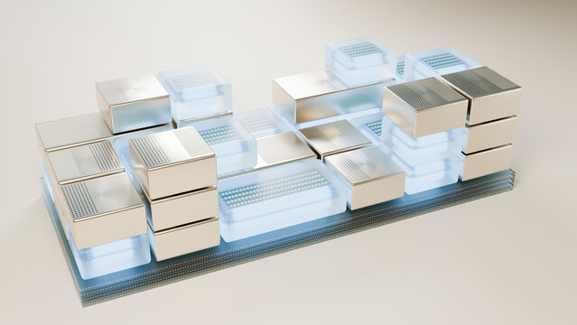 Modern computer keyboard with metallic and translucent keys