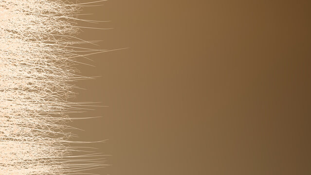 Abstract beige line pattern on brown background digital art