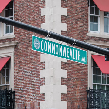 Commonwealth Avenue Boston Street Sign