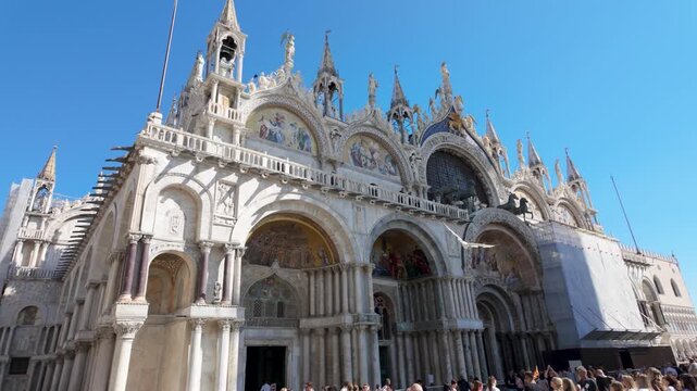 Saint Mark's Basilica ornate Byzantine facade and mosaics