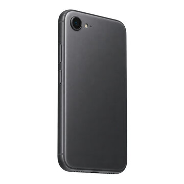 Black smartphone shown from behind with a single rear camera