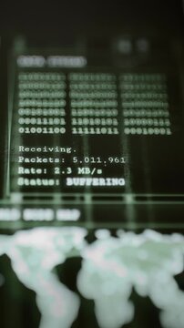 Buffered packet stream updates totals and transfer rate