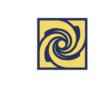 Abstract Swirl Logo Isolated on Transparent Background