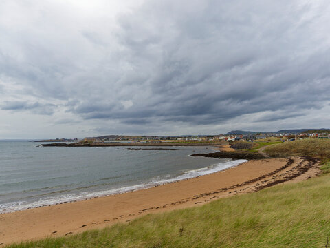 Looking from Elie Ness across the Sandy beaches of Ruby Bay and Wood Haven towards the Villages of Elie and Earlsferry.