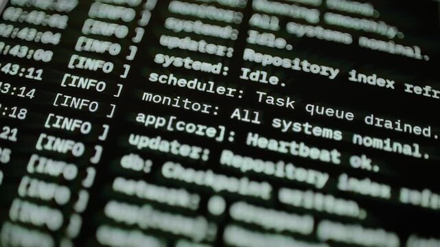 Operational logs confirm nominal systems and drained task queue