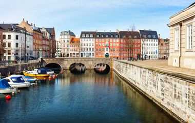 Obraz premium Copenhagen - Nybrogade, gammel strand, slotsholmskanal.