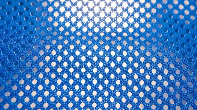 Backlit Electric Blue Athletic Mesh Fabric Texture