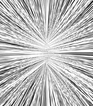 Abstract monochrome zoom burst speed lines texture backdrop, dynamic black and white warp light ray energy beam background, graphic motion burst vector burst pattern for modern digital cover
