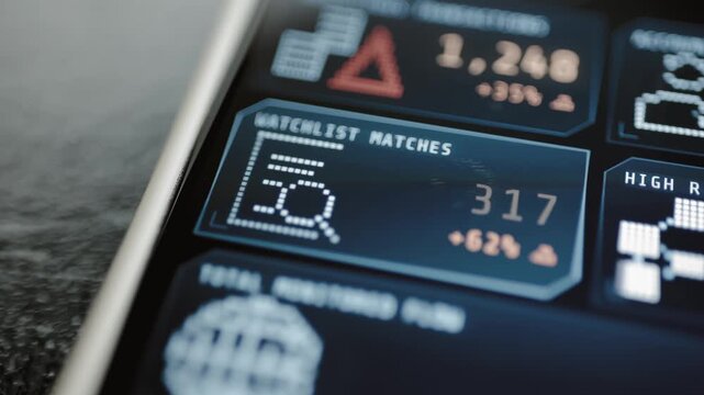 Watchlist matches metric reaches 317 on dashboard