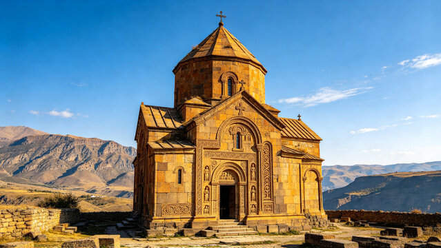 Makaravank Monastery Armenia carved stone church.