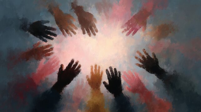 Dr. King The king Hands create a circle, freedom and victory Happy Martin Luther King Day. I Have a Dream. MLK Day, Patriot Day US. High quality