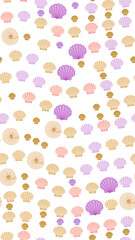 Seashell Pattern with Various Colors © si