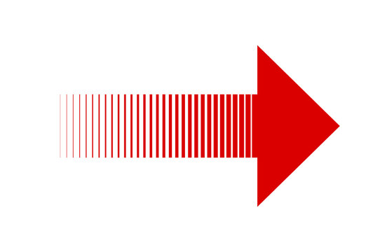 Roter Pfeil mit Farbverlauf