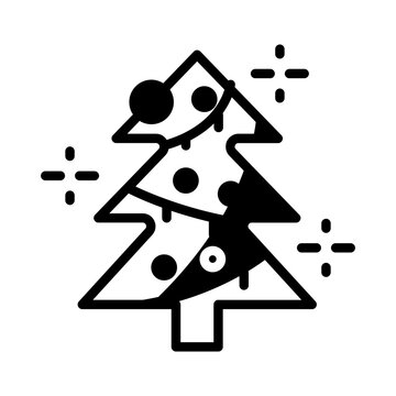 Pine and star icon