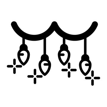 Lamp decoration icon