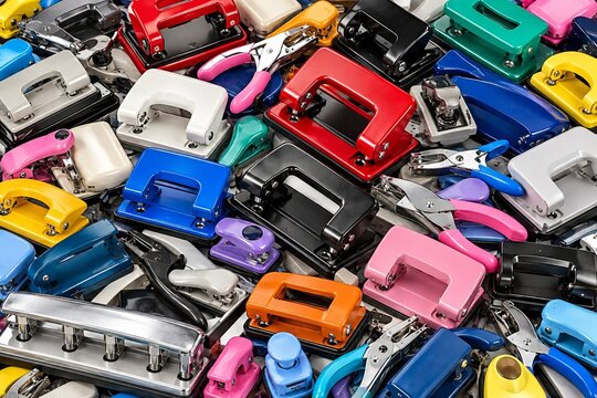 Hole Punch Background. Stationary Background.