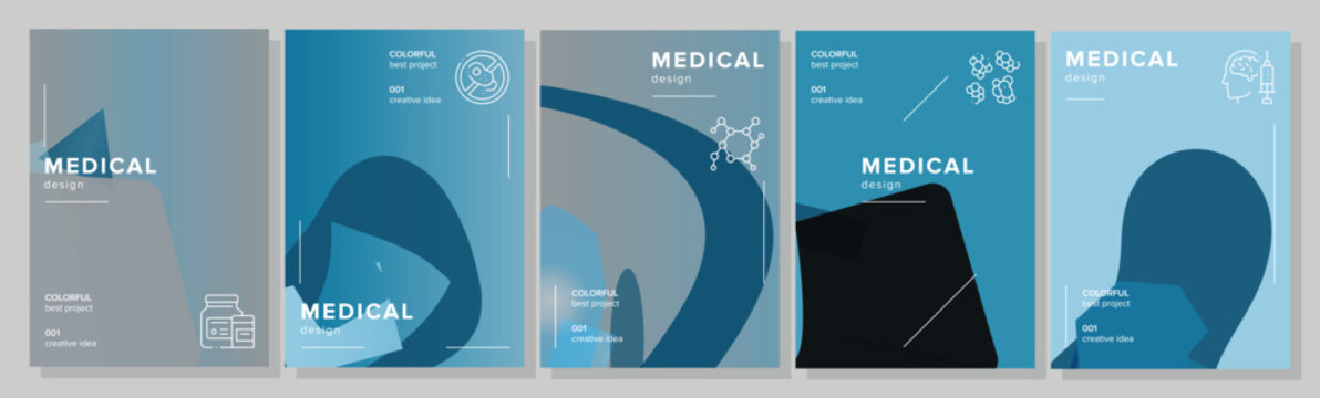 Technology aesthetics flier medical abstract geometric a4 poster. best futurism, agency curve, balanced blank, fly border vector medical background illustration