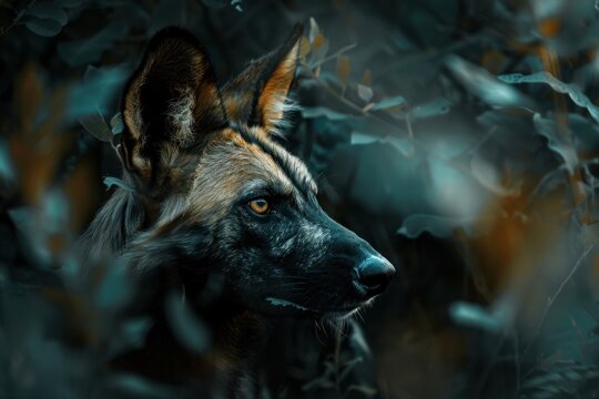 African wild dog, photograph of the animal
