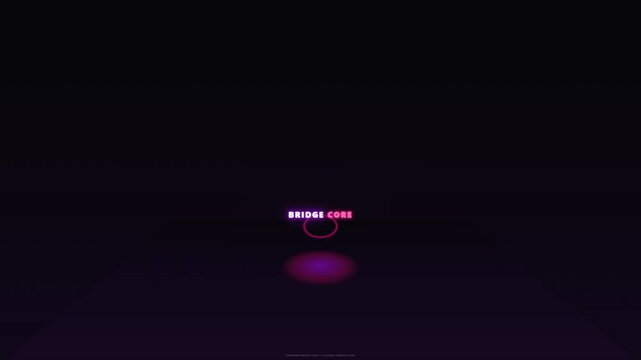 Neon Ring Light Illuminates Dark Background, Abstract Glow Effect