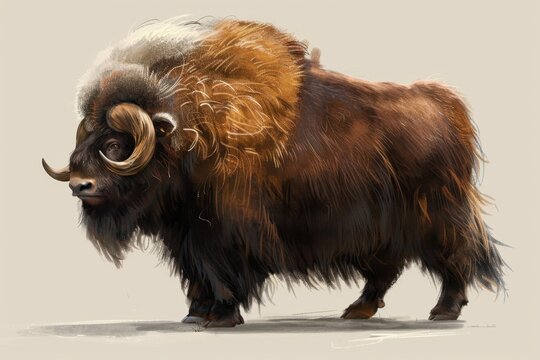 Muskox, photograph of the animal